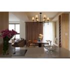 Alternate image 3 for Canyon Home Angya 6-Shade Chandelier Light   Bamboo Lampshades and Matte Black Steel Supports   Fixed 19" Center Rod   Dining Room, Foyer, Entryway Décor