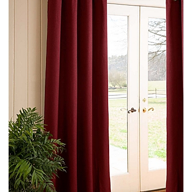 Plow & Hearth Madison Double-Blackout Back-Tab Curtains, 40"W x 54" Panels, Spruce. View a larger version of this product image.