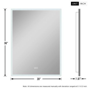 Miruo Fancy Frameless Bathroom Mirror. View a larger version of this product image.