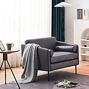Infinity Merch Sofa with Pillow for Indoor Circle Chair in Dark Grey