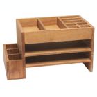 Alternate image 0 for Elegant Designs Home Office Tiered  Desk Organizer with Storage Cubbies and Letter Tray, Natural Wood