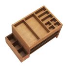 Alternate image 1 for Elegant Designs Home Office Tiered  Desk Organizer with Storage Cubbies and Letter Tray, Natural Wood