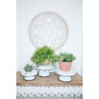 Alternate image 0 for TX USA Distressed Enamel Decorative Plant Display Pedestal Server/ Cake Stand - Set of 3