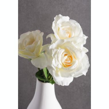 DII Artificial Flowers - Set of 6 Ivory Open Roses. View a larger version of this product image.