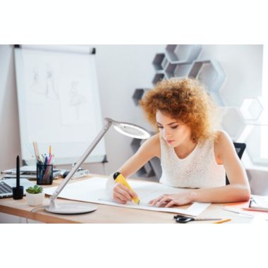 Daylight Halo Go Rechargeable Magnifier - U25201 - Adjustable Brightness - LED - 5 Diopter Magnification. View a larger version of this product image.