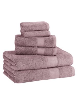 Details about   NWT Storehouse 100% Cotton 6 PC Bath Towel Set Purple Gray Mosaic Lavender 