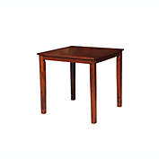 Pilaster Designs Tanya Shaker 30" Square Kitchen Dining Table, Cappuccino Wood