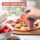 Alternate image 2 for Chef Pomodoro Pizza Cutter Wheel with Protective Cover Blade Guard, Easy to Clean, 4-Inch Super Sharp Slicer, Stainless Steel Kitchen Gadget, EZ to Clean (Orange)