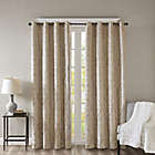 Alternate image 0 for JLA Home SunSmart Mirage 100% Total Blackout Single Window Curtain, Knitted Jacquard Damask Room Darkening Curtain Panel with Grommet Top, Champagne, 50x95"