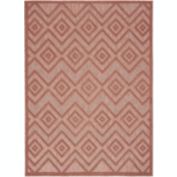 Nourison Versatile 4' x 6' Coral Orange Diamond Rug