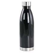 Gibson Home Dunneally 23 Ounce Plastic Water Bottle with Lid in Black