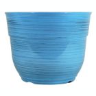 Alternate image 0 for Garden Elements Glazed Brushed Happy Large Plastic Planter, Bright Blue, 15 Inch