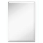 Large Simple Rectangular Streamlined 1 Inch Beveled Wall Mirror Premium Silver Backed