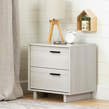 South Shore Fynn 2-Drawer Nightstand - Winter Oak. View a larger version of this product image.