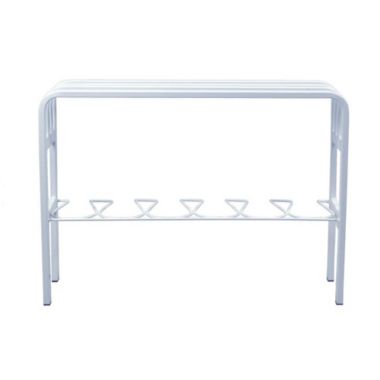 Proman Products Horizon Entryway Bench in White, Can Be a Decor By The Entrance, At Home or Small Office. View a larger version of this product image.