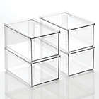 Alternate image 0 for mDesign Stackable Closet Storage Bin Box with Pull-Out Drawer - Clear