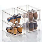 Alternate image 2 for mDesign Stackable Closet Storage Bin Box with Pull-Out Drawer - Clear