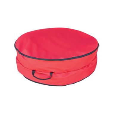Northlight 2 in 1 Red Zip Up Christmas Garland and Wreath Storage Bag. View a larger version of this product image.