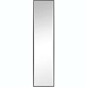 Americanflat Full Length Mirror With Stand - Large Full Body Mirror for Bedroom, Living Room - Tall Floor Mirror Full Length 13.8" X 59", Black