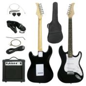 Davison Guitars Black Electric Guitar with Amp, Case and Accessories