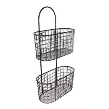 Cheungs Home Decorative Metal Wall hanging Storage Basket. View a larger version of this product image.