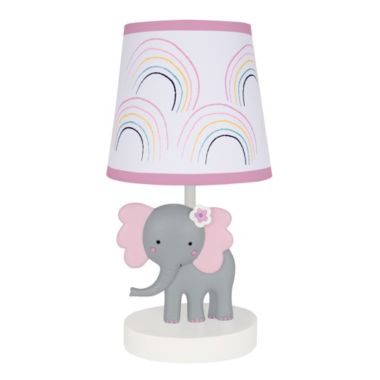 Bedtime Originals Rainbow Jungle Elephant Nursery Lamp with Shade & Bulb. View a larger version of this product image.