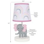 Alternate image 2 for Bedtime Originals Rainbow Jungle Elephant Nursery Lamp with Shade & Bulb