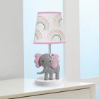 Alternate image 3 for Bedtime Originals Rainbow Jungle Elephant Nursery Lamp with Shade & Bulb