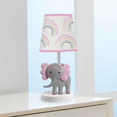 Bedtime Originals Rainbow Jungle Elephant Nursery Lamp with Shade & Bulb. View a larger version of this product image.