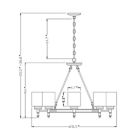 Alternate image 1 for Canyon Home Antora Vintage Gold Wagon Wheel Light Fixture with Semi White Glass Shades, 8 Bulb, Elegant Overhead Lighting and Home Decor, Entryway, Dining Room, and Foyer