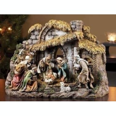 Joseph Studio 10 piece 11 Inch Nativity with Stable 6 Inch Scale. View a larger version of this product image.