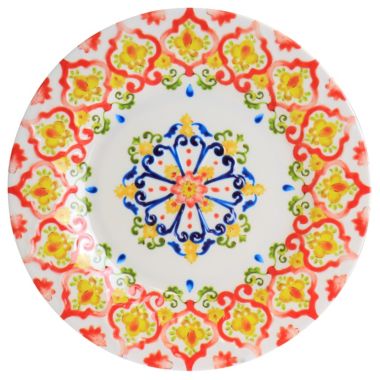 Laurie Gates California Designs Tamayo 12 Piece Melamine Dinnerware Set in Multi-Color. View a larger version of this product image.
