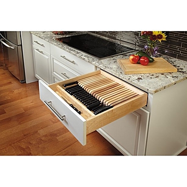 Rev-A-Shelf Trimmable 19 Slot Kitchen Knife Block Drawer Organizer Insert. View a larger version of this product image.