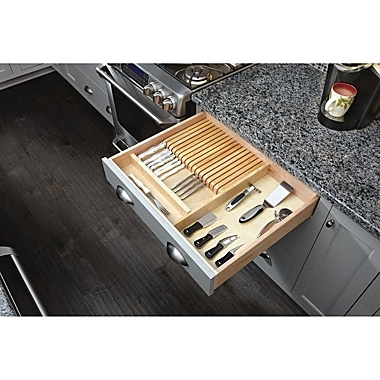 Rev-A-Shelf Trimmable 19 Slot Kitchen Knife Block Drawer Organizer Insert. View a larger version of this product image.
