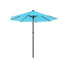 Alternate image 0 for SONGMICS 9 ft Solar Patio Umbrella, Lighted Outdoor Umbrella, 32 LED Lights, with Tilt and Crank Mechanism, for Outdoor Garden Balcony Patio Backyard Market, Without Base, Lake Blue