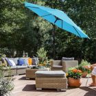 Alternate image 3 for SONGMICS 9 ft Solar Patio Umbrella, Lighted Outdoor Umbrella, 32 LED Lights, with Tilt and Crank Mechanism, for Outdoor Garden Balcony Patio Backyard Market, Without Base, Lake Blue