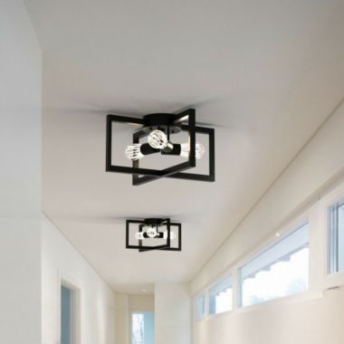 Hooya Imp.& Exp.  Flush Mount Geometric Metal 3-Lights Ceiling Lamp. View a larger version of this product image.