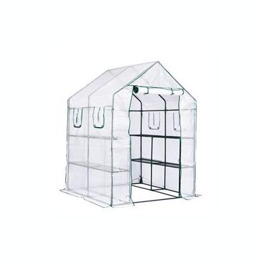 Garden Elements Personal Plastic Indoor/Outdoor Standing Greenhouse For Seed Starting and Propagation, Frost Protection (Clear, Large, 77in x 56in x 56in). View a larger version of this product image.