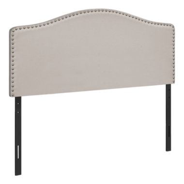 Contemporary Home Living 57.25" Upholstered Beige Linen-Look Headboard for Full-Size Bed. View a larger version of this product image.