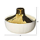 Alternate image 1 for Nearly Natural 8" Elegance Ceramic Decorative Vase with Gold Accents