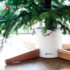 Alternate image 1 for Tree Nest Christmas Tree Stand Base for Real 10ft Trees Nordic Style Decoration Timber, Large White
