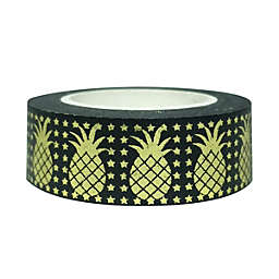 Wrapables Washi Masking Tape, Metallic and Moody Group / Golden Pineapples and Stars