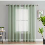 sage green curtains with grommets