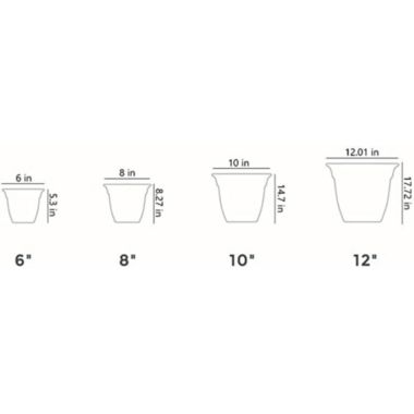 The HC Companies Outdoor/Indoor Plastic Planter Eclipse Square, Cottage Stone, 8''. View a larger version of this product image.