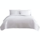 Alternate image 0 for The Nesting Company Aspen 3 Piece Bedding Collection Embossed Quilt Coverlet Bedspread with 2 Pillow Shams Ultra Luxuriously Soft Lightweight and Comfortable Microfiber - Queen - White