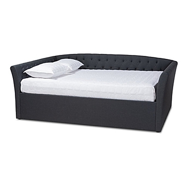 Baxton Studio Delora Modern And Contemporary Dark Grey Fabric Upholstered Full Size Daybed - Dark Grey. View a larger version of this product image.