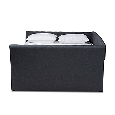 Baxton Studio Delora Modern And Contemporary Dark Grey Fabric Upholstered Full Size Daybed - Dark Grey. View a larger version of this product image.