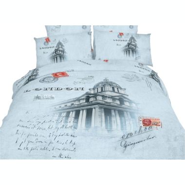Dolce Mela Cotton Luxury King Size Duvet Cover 6PC Sheets Set - London. View a larger version of this product image.