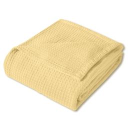 Sweet Home Collection 100% Fine Cotton Blanket Luxurious Breathable Weave Stylish Design Soft and Comfortable All Season Warmth, Full/Queen, Lemon