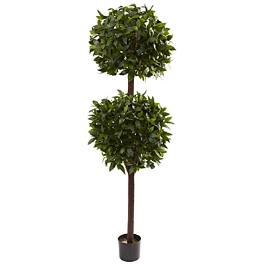 Nearly Natural 6&#39; Sweet Bay Double Ball Topiary. View a larger version of this product image.
